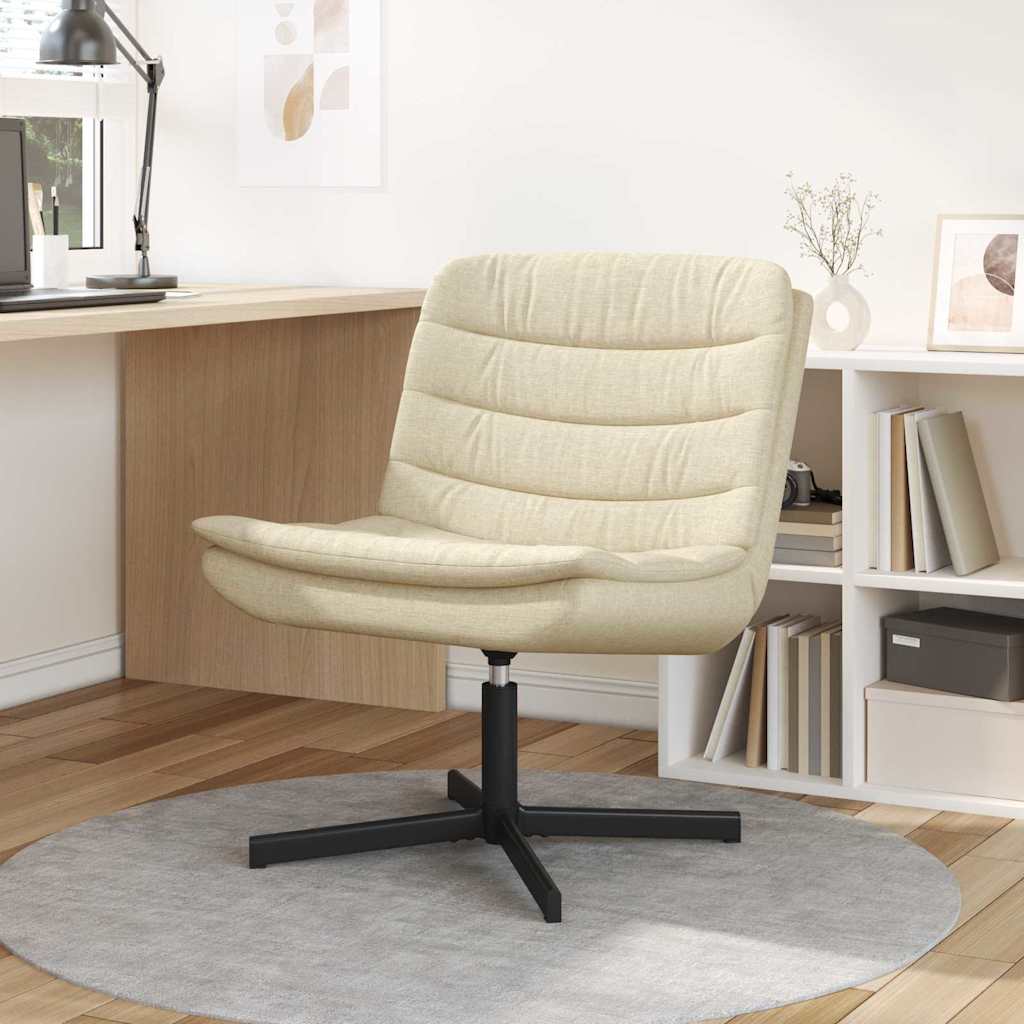 Drehstuhl Creme 63 x 75 x 76 cm Stoff