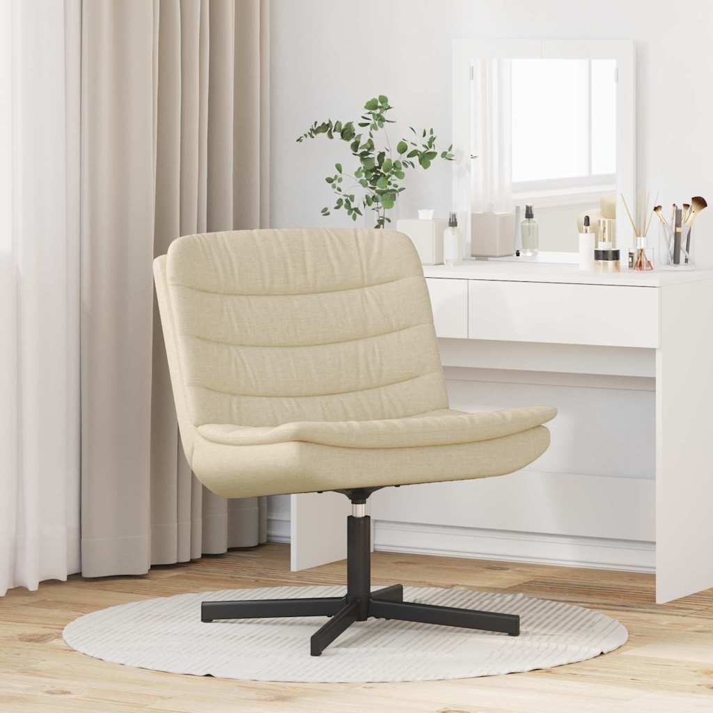 Drehstuhl Creme 63 x 75 x 76 cm Stoff