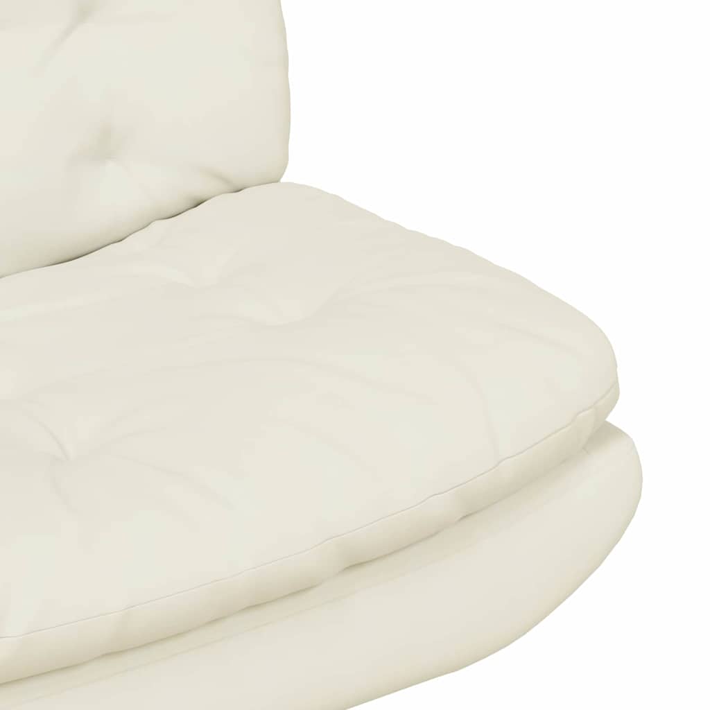 Drehender Entspannungsstuhl Creme 63 x 75 x 76 cm Samt
