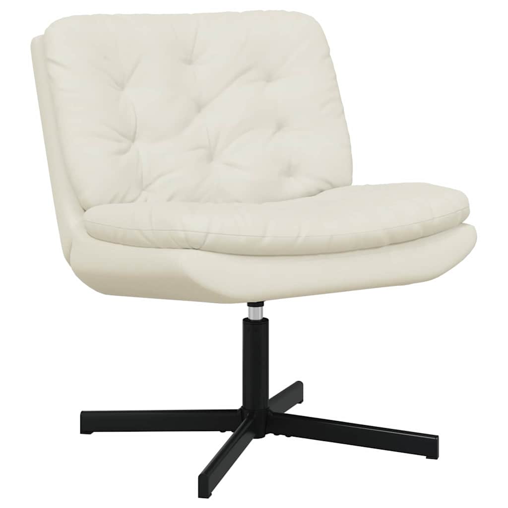 Drehender Entspannungsstuhl Creme 63 x 75 x 76 cm Samt