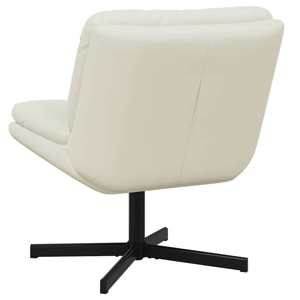 Drehender Entspannungsstuhl Creme 63 x 75 x 76 cm Samt