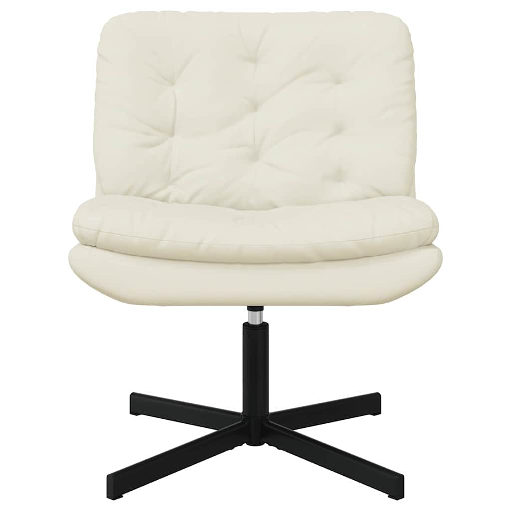 Drehender Entspannungsstuhl Creme 63 x 75 x 76 cm Samt
