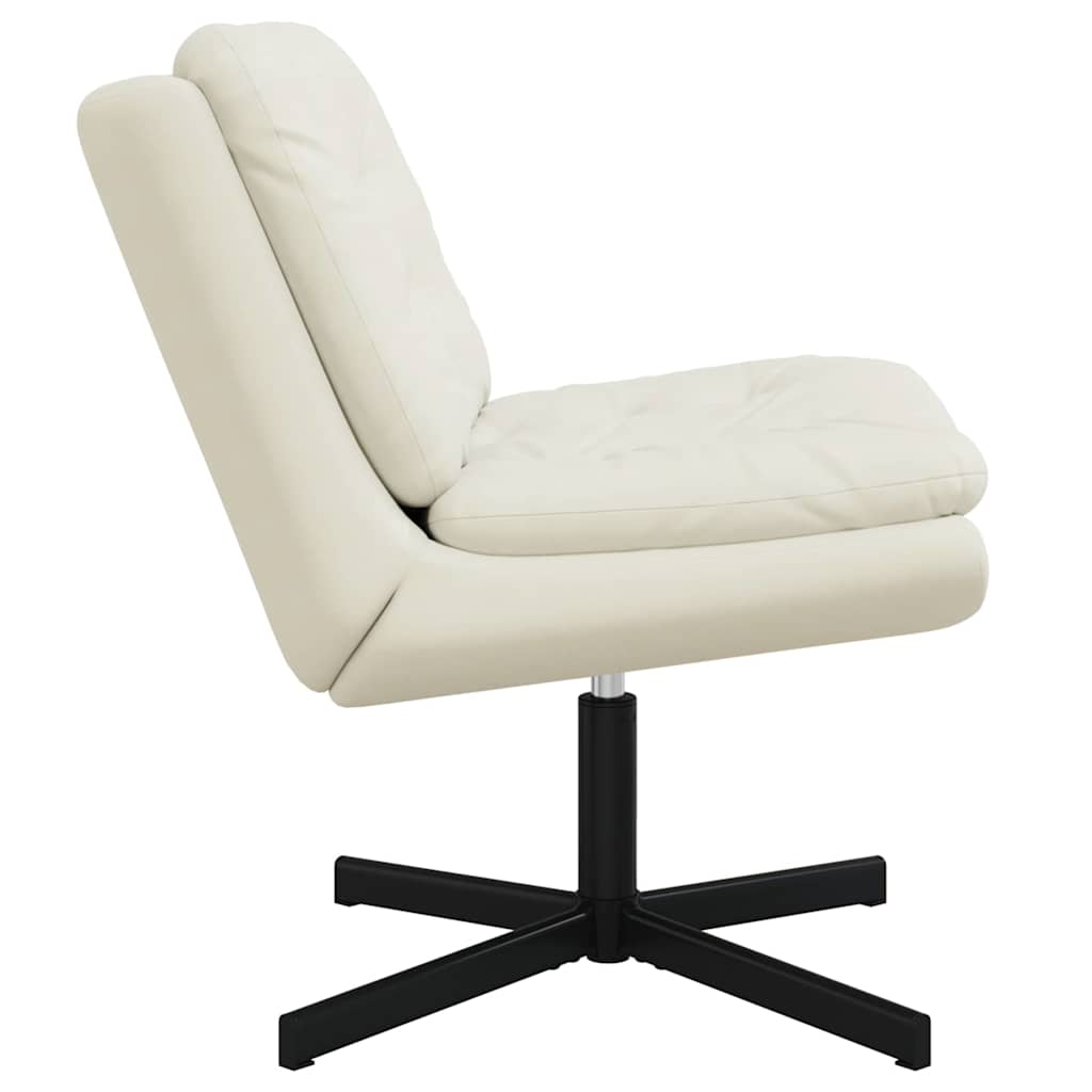 Drehender Entspannungsstuhl Creme 63 x 75 x 76 cm Samt
