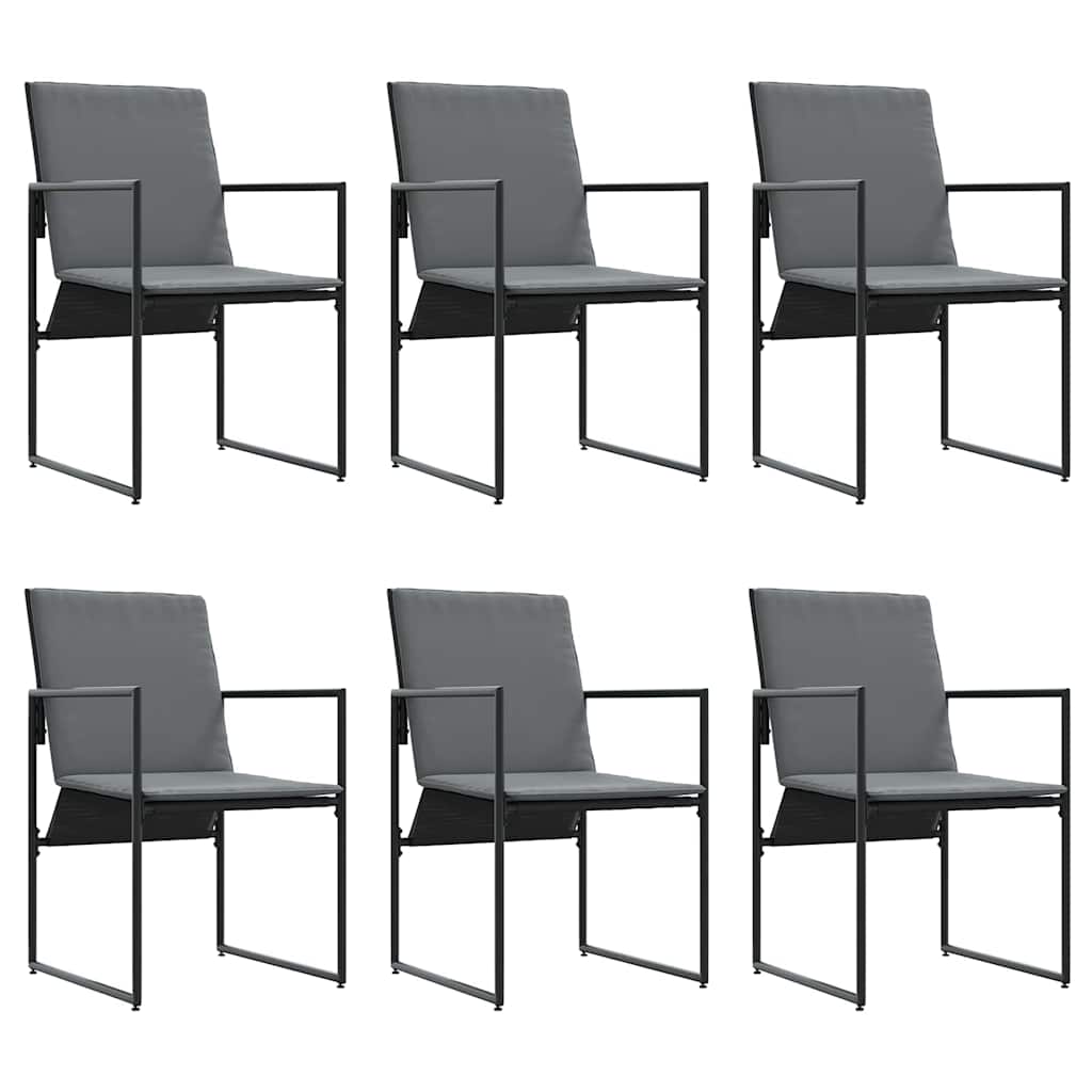Garten Essgruppe 7 pcs Schwarz Stahl