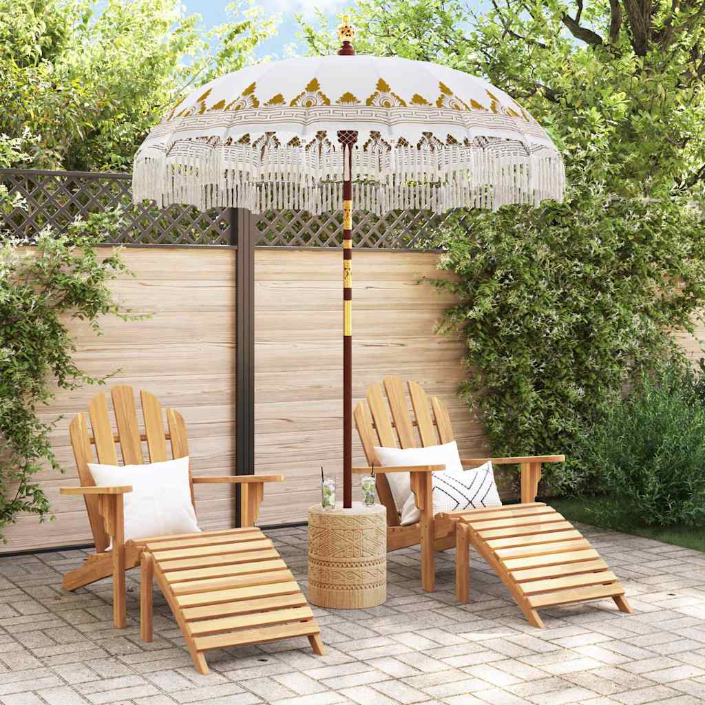 Balinesischer Sonnenschirm Creme (180-190) x 260 cm