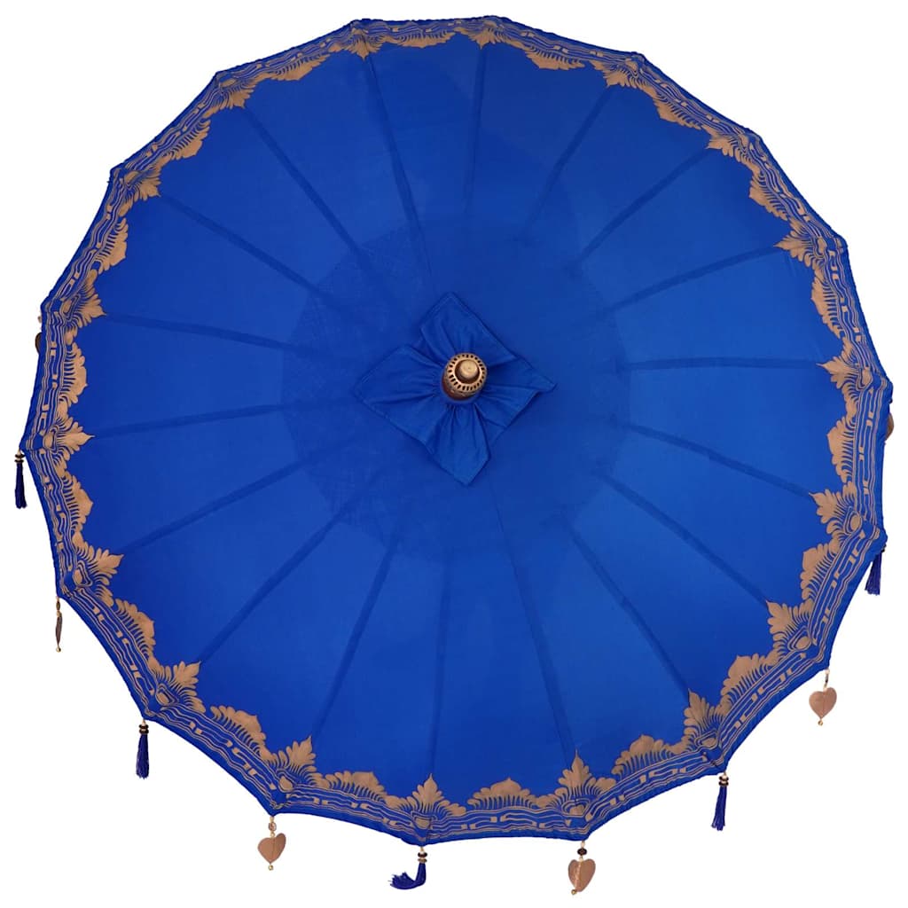 Balinesischer Sonnenschirm Blau (180-190) x 260 cm