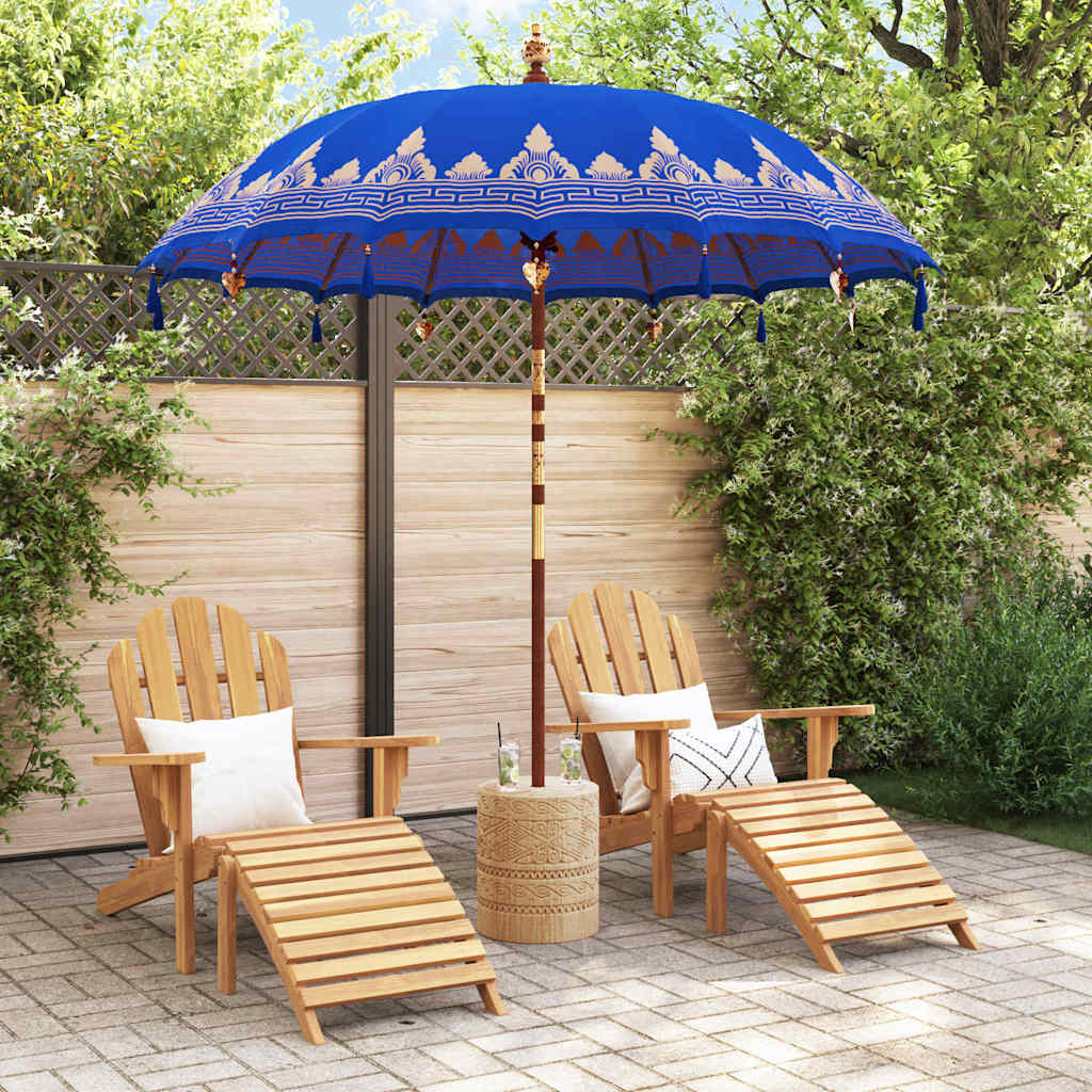 Balinesischer Sonnenschirm Blau (210-220) x 260 cm