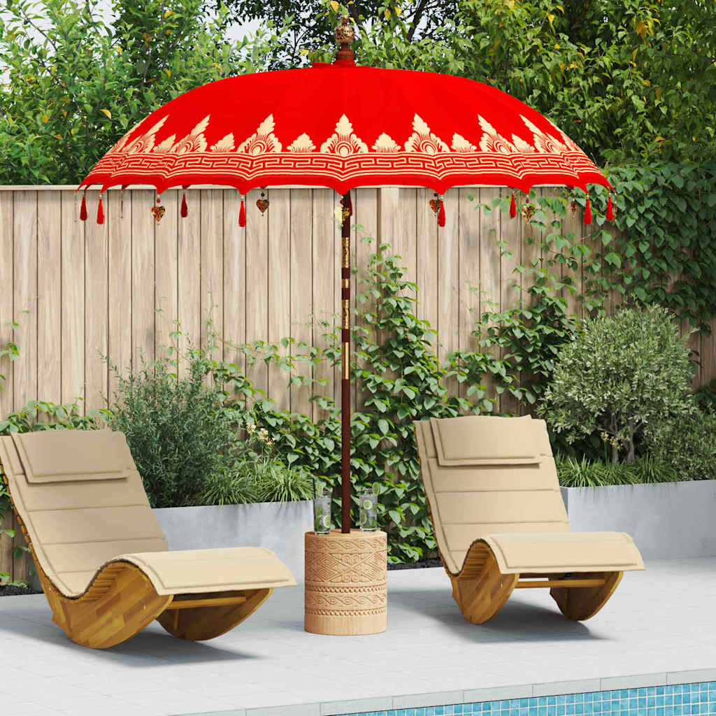 Balinesischer Sonnenschirm Rot (210-220) x 260 cm
