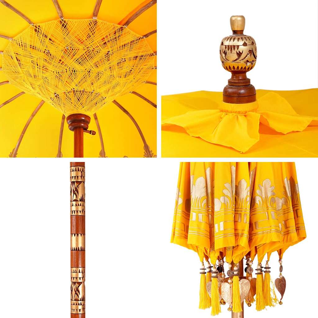 Balinesischer Sonnenschirm Gelb (180-190) x 260 cm
