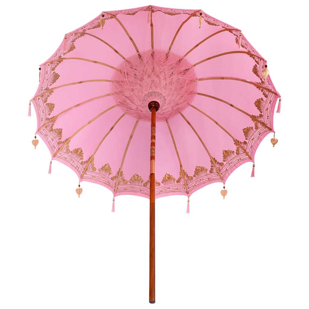 Balinesischer Sonnenschirm Rosa (210-220) x 260 cm