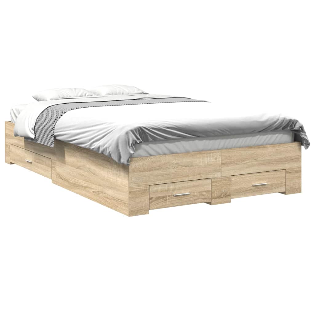 Bettgestell Braun 120 x 190 cm Holzwerkstoff