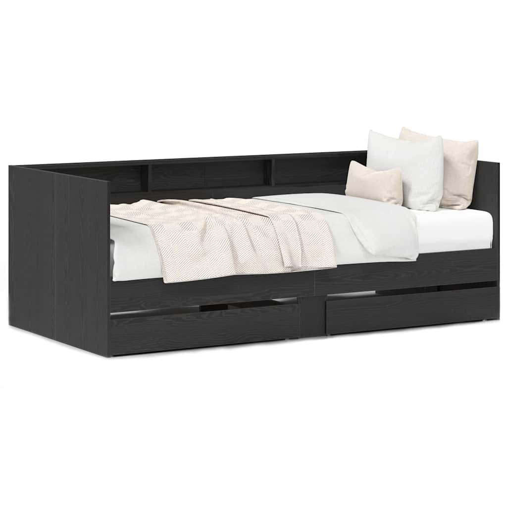 Tagbett Grau 90 x 200 cm Holzwerkstoff