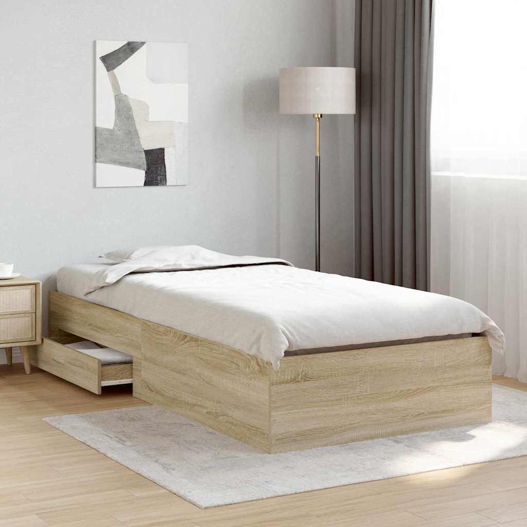 Bettgestell Braun 90 x 190 cm Holzwerkstoff