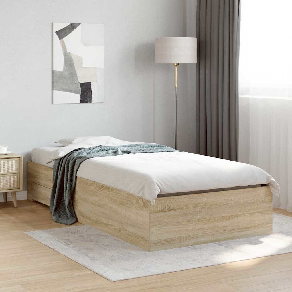 Bettgestell Braun 90 x 190 cm Holzwerkstoff