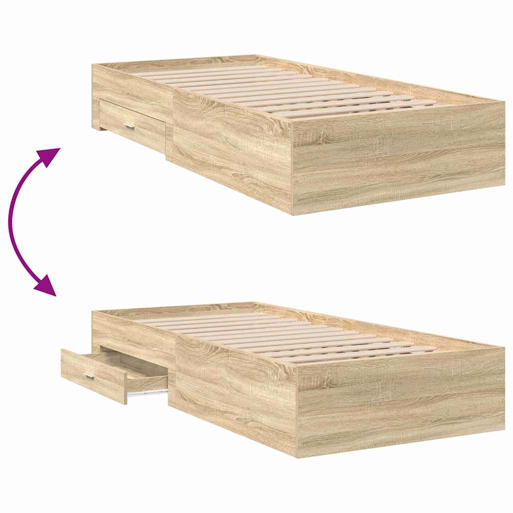 Bettgestell Braun 90 x 190 cm Holzwerkstoff