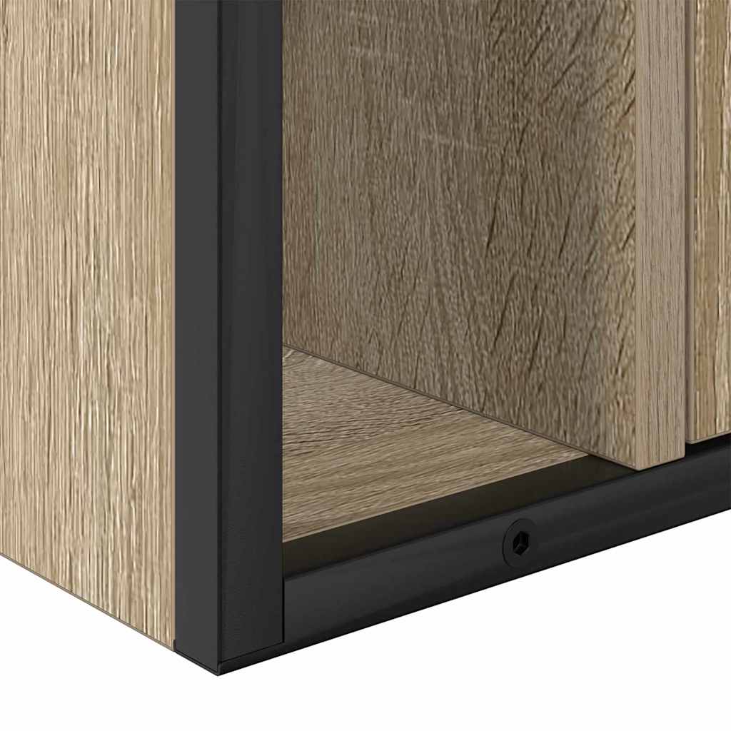 Badezimmerschrankset mit Tür 3 pcs Sonoma Eiche 80 x 30 x 60 cm