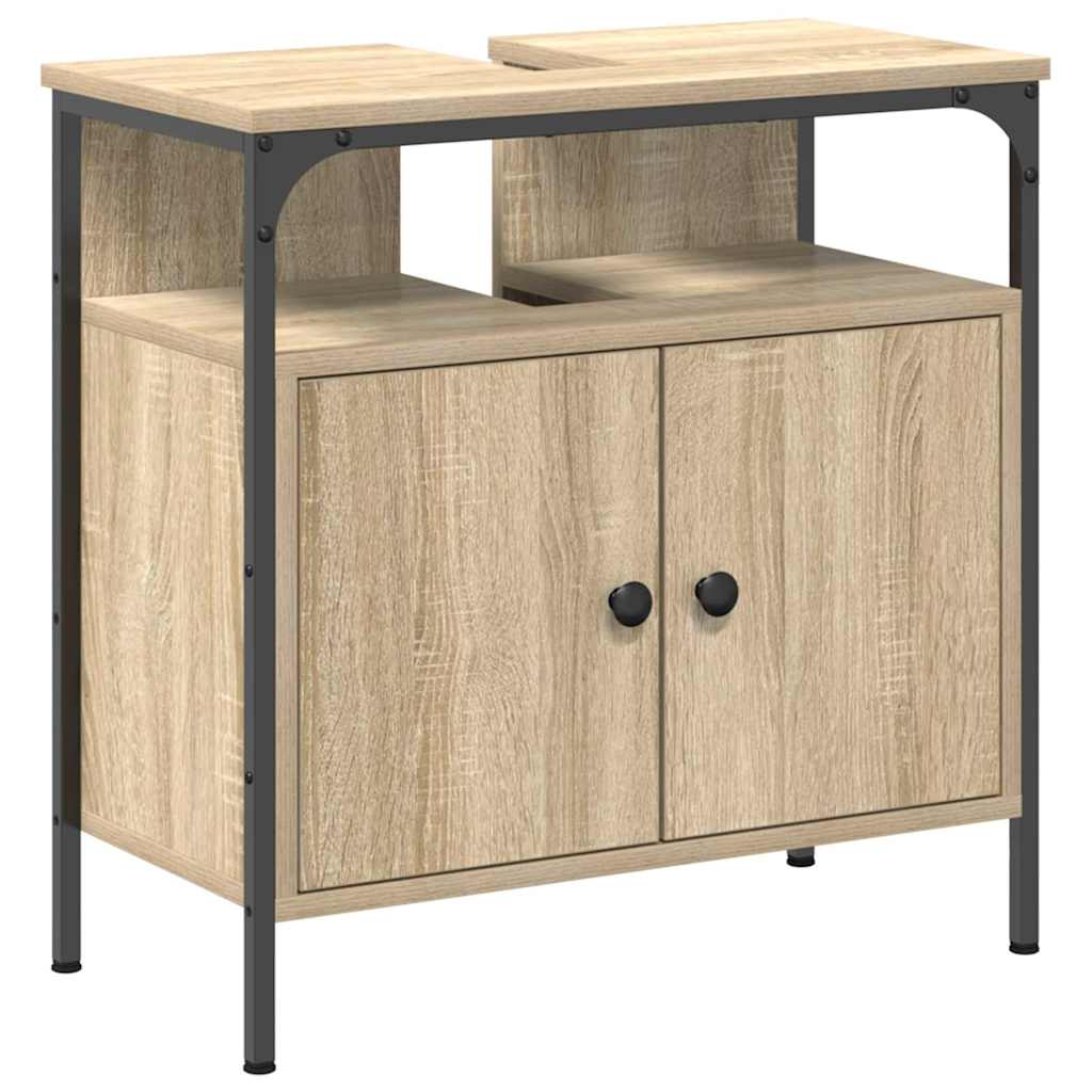 Badezimmerschrankset mit Tür 3 pcs Sonoma Eiche 80 x 30 x 60 cm