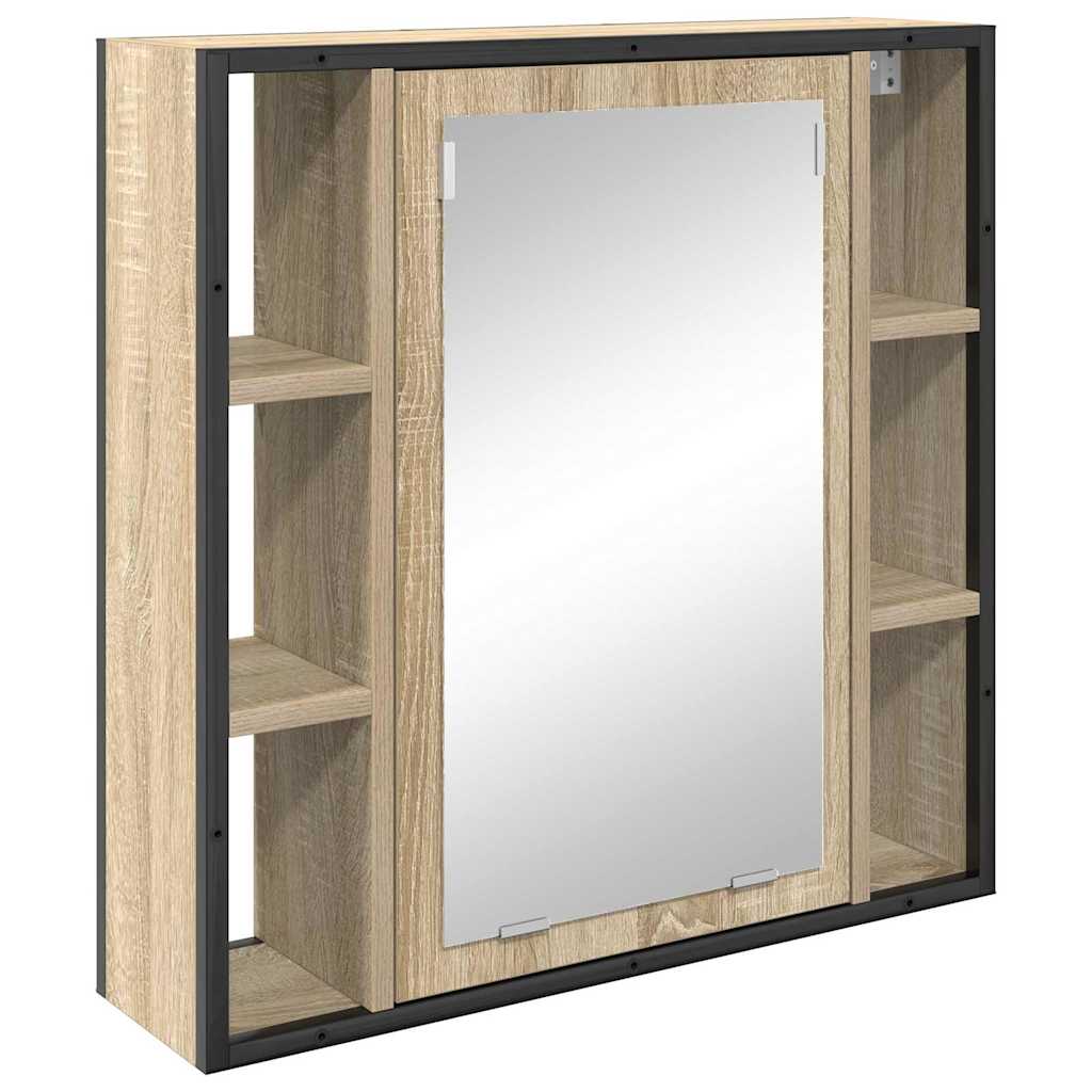Badezimmerschrankset mit Tür 3 pcs Sonoma Eiche 80 x 30 x 60 cm