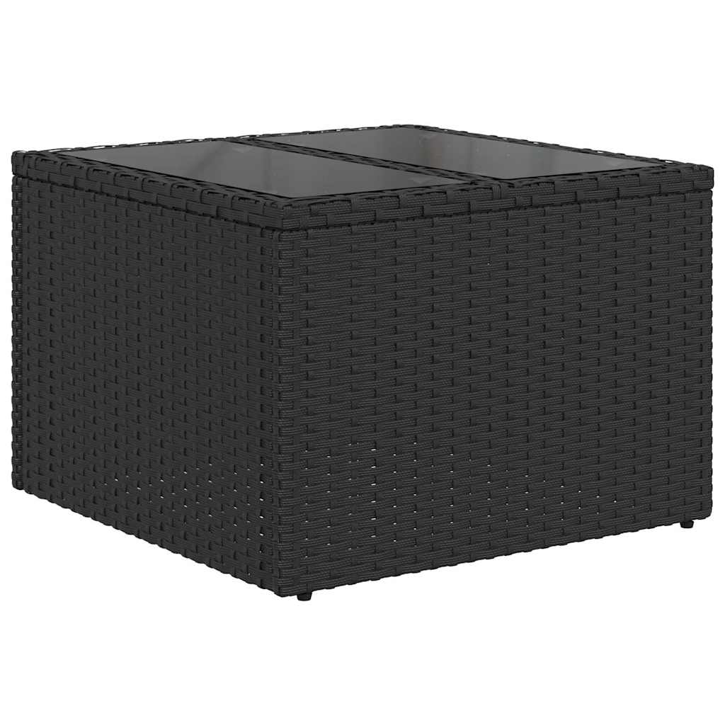 Garten-Sofa-Set 9 pcs Schwarz 55 x 55 x 37 cm Poly Rattan