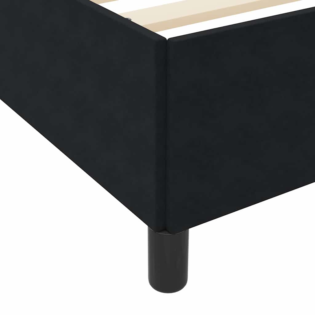 Bettgestell Schwarz und Weiß und Schwarz 90 x 200 cm Samt