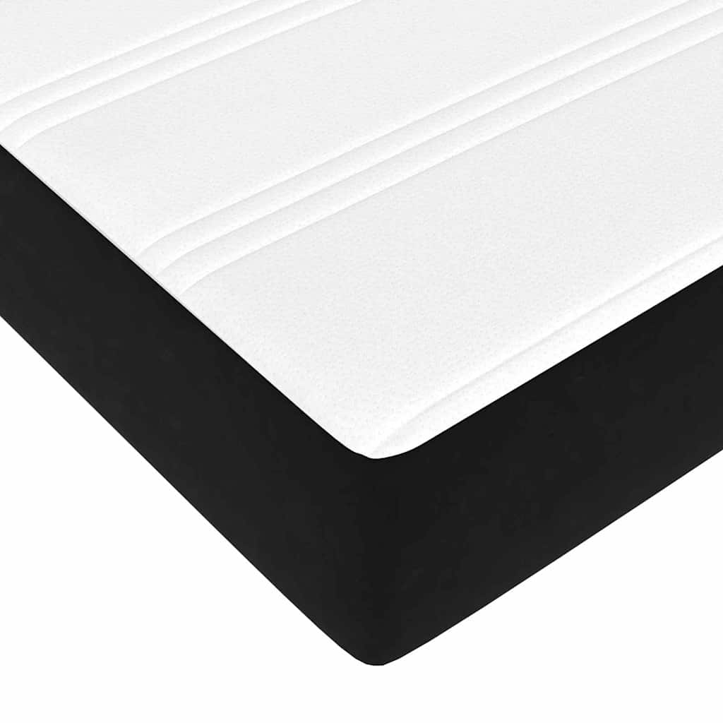Bettgestell Schwarz und Weiß und Schwarz 90 x 200 cm Samt