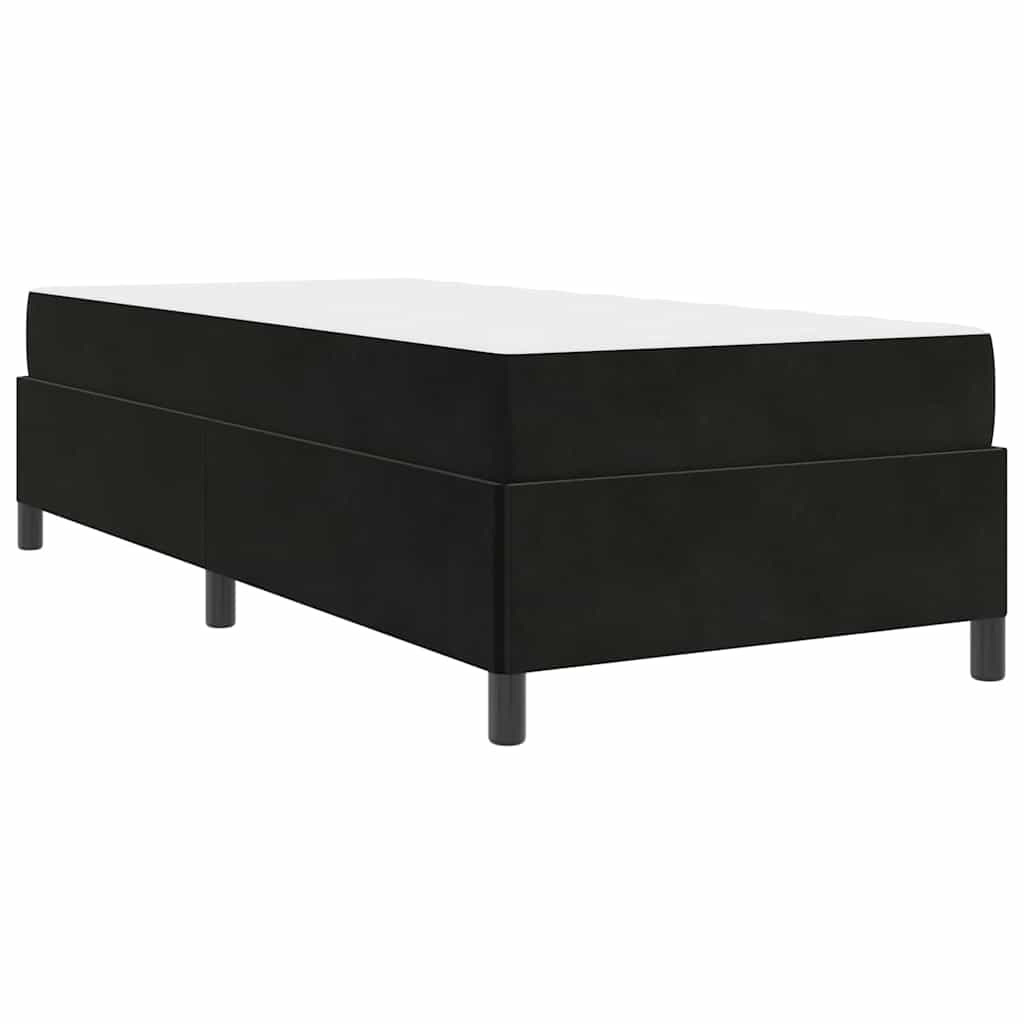 Bettgestell Schwarz und Weiß und Schwarz 90 x 200 cm Samt