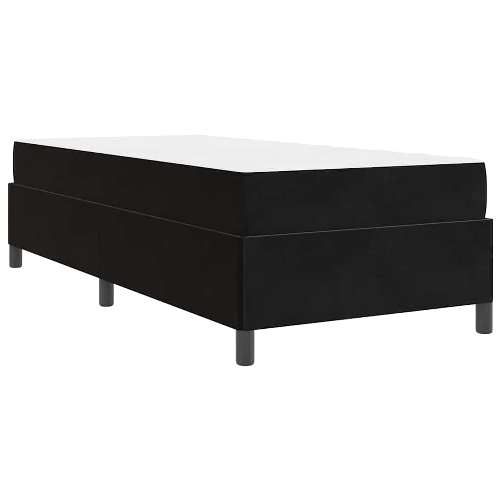 Bettgestell Schwarz und Weiß und Schwarz 90 x 200 cm Samt