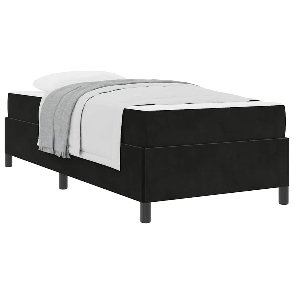 Bettgestell Schwarz und Weiß und Schwarz 90 x 200 cm Samt