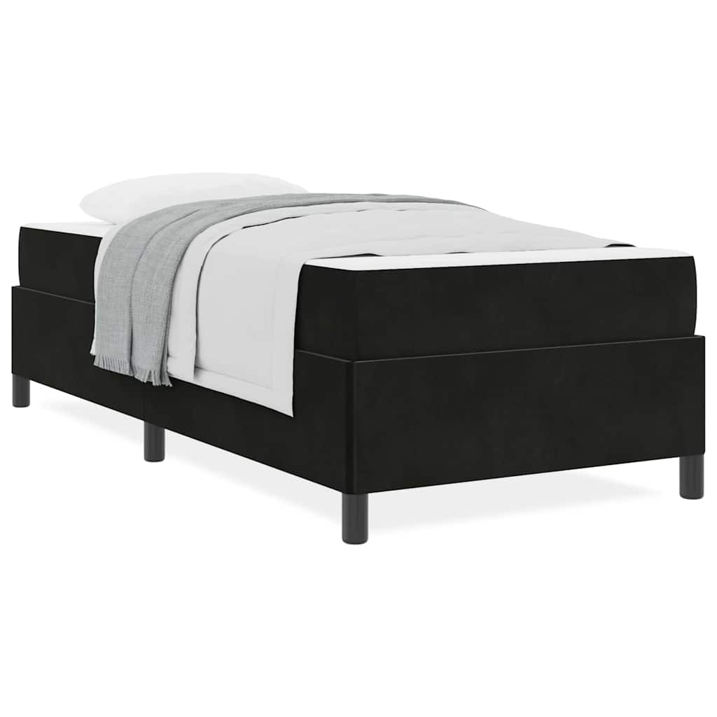 Bettgestell Schwarz und Weiß und Schwarz 90 x 200 cm Samt
