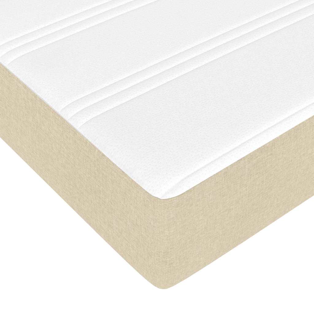 Bettgestell Creme 80 x 200 cm Stoff