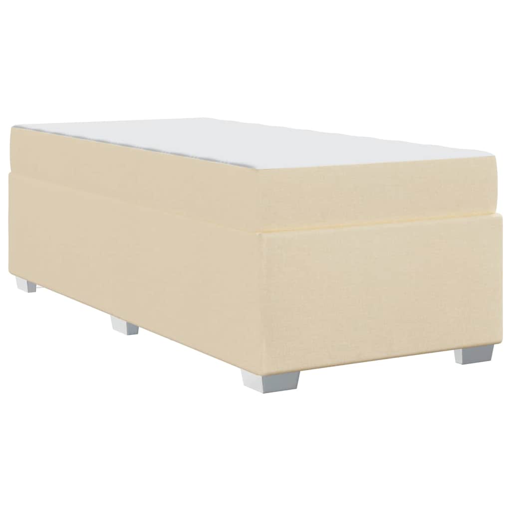 Bettgestell Creme 80 x 200 cm Stoff