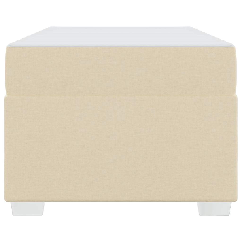 Bettgestell Creme 80 x 200 cm Stoff