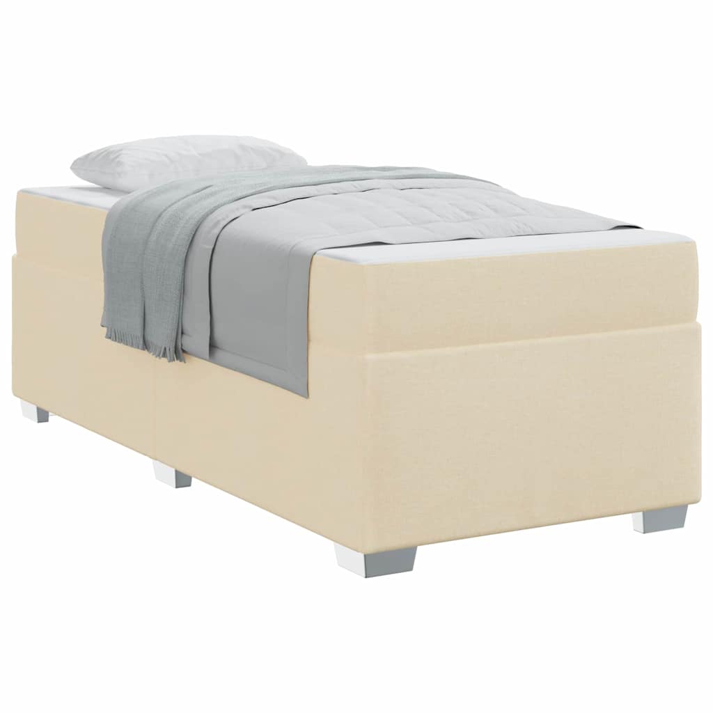 Bettgestell Creme 80 x 200 cm Stoff
