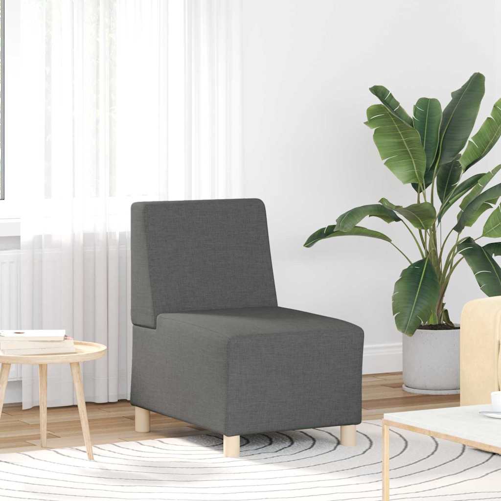 Modulares Armfreies Sofa 2 pcs Dunkelgrau 55 x 74 x 82 cm Stoff