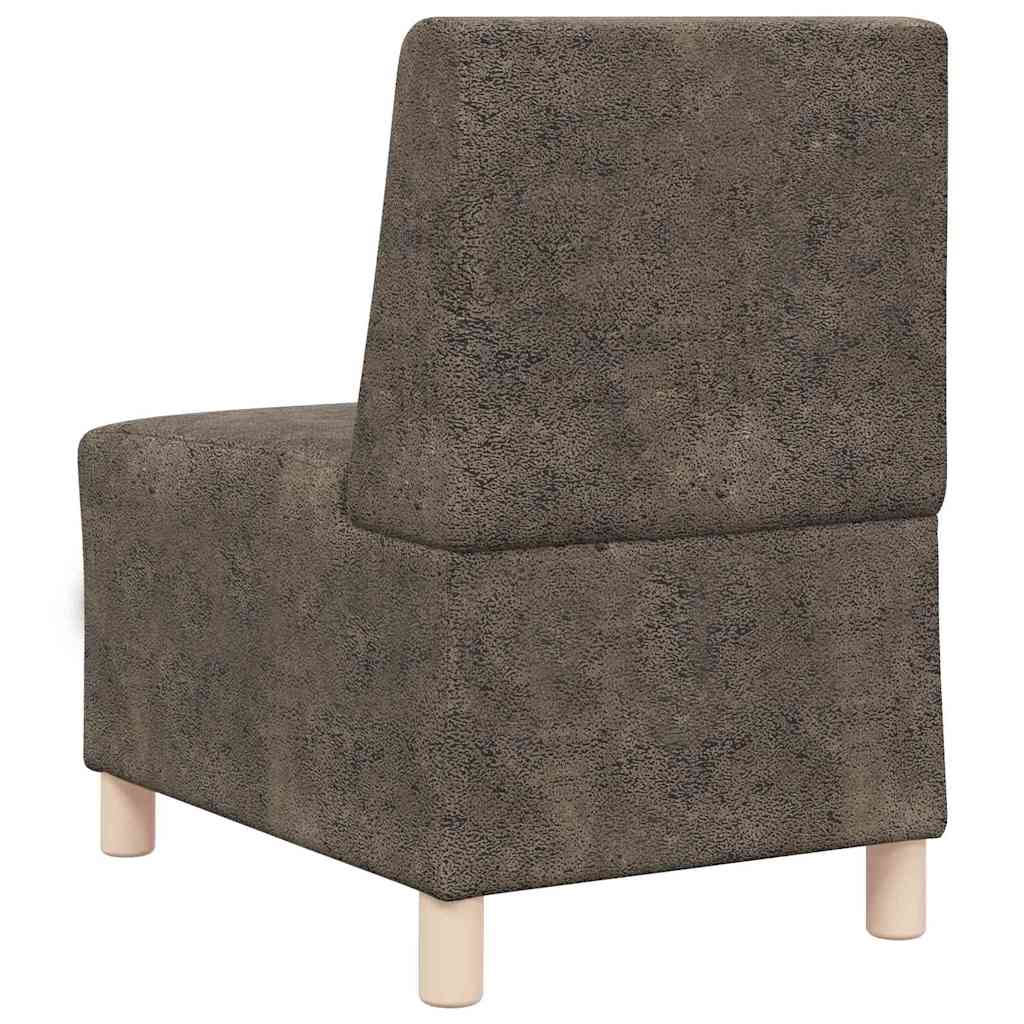 Sofa Stuhl 3 pcs Dunkelgrau 55 x 74 x 82 cm Faux Wildleder