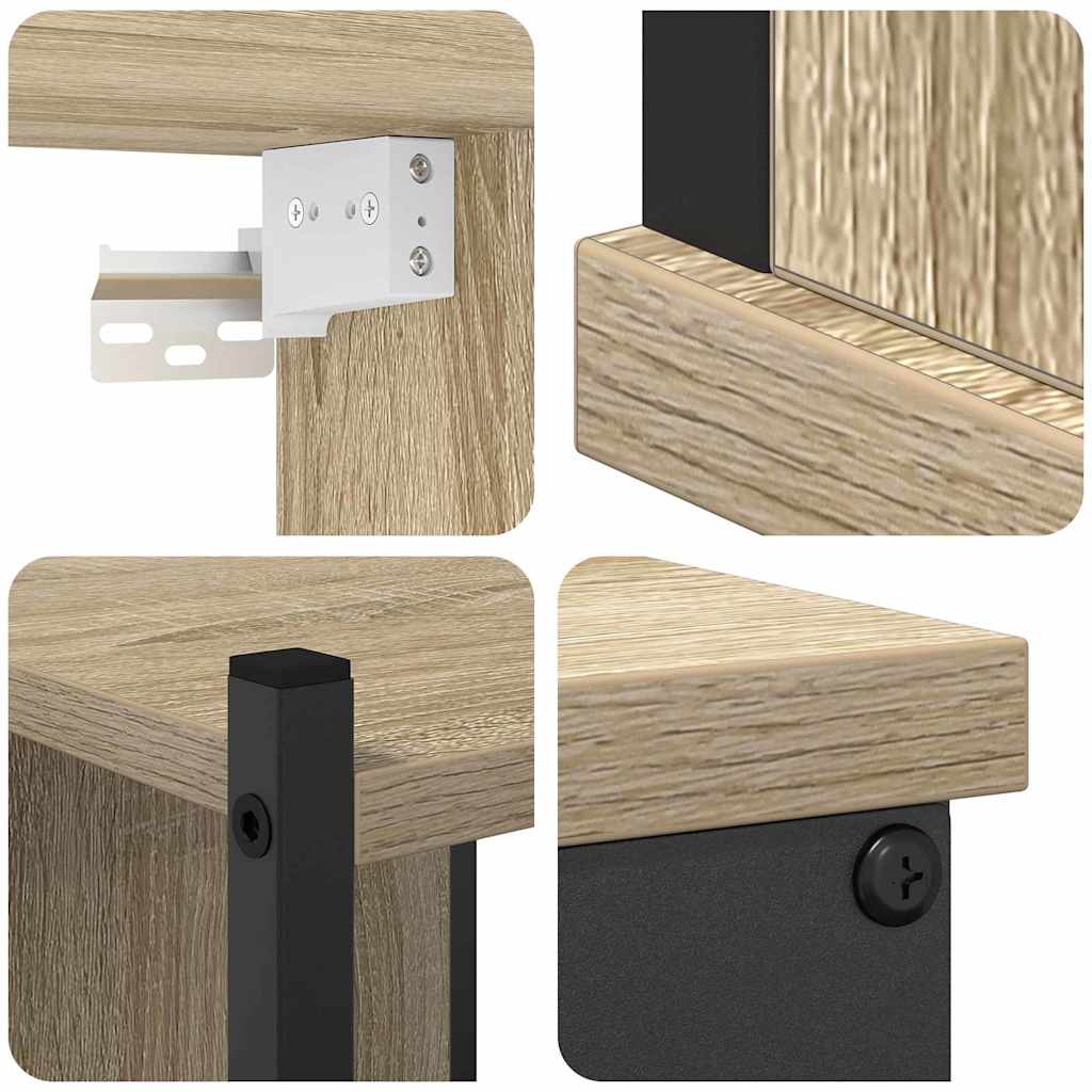 Badezimmermöbel Set 4 pcs Sonoma Eiche 33 x 33 x 185.5 cm