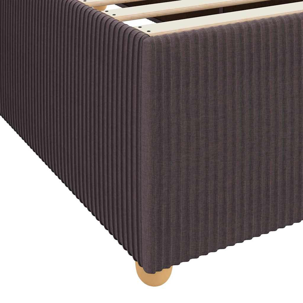 Bettgestell mit Matratze Dunkelbraun 90 x 190 cm Stoff