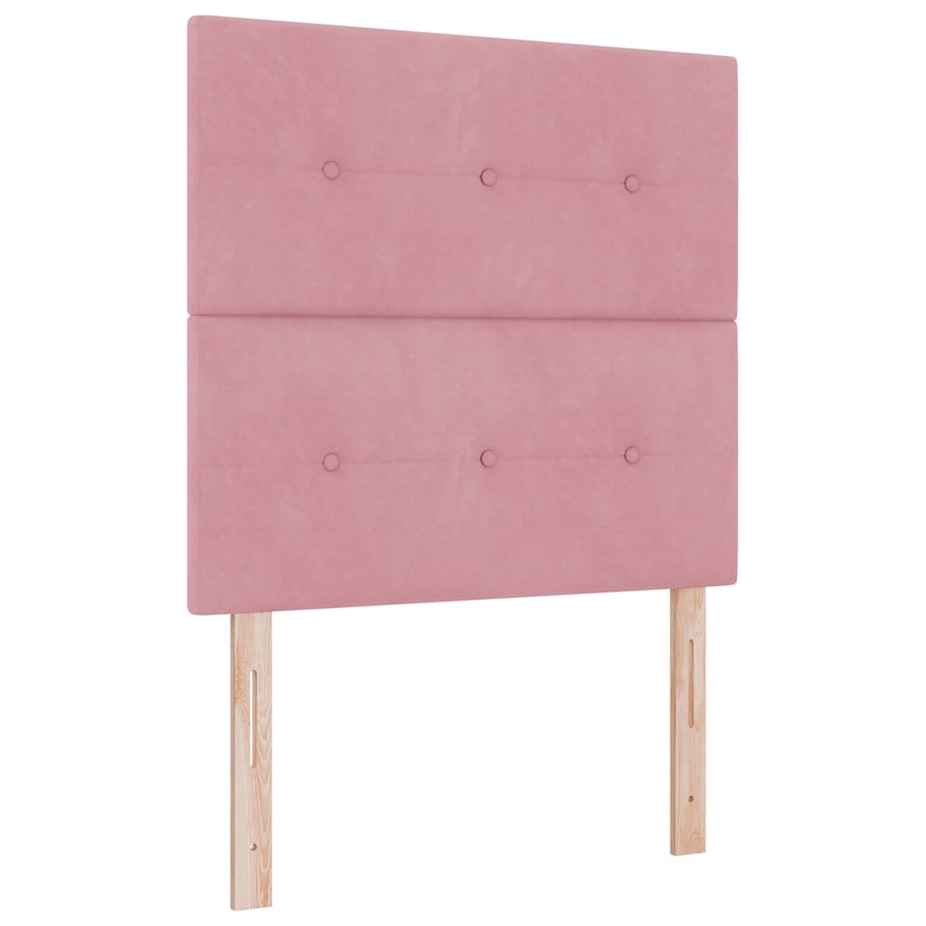 Bettgestell mit Kopfteil Rosa 90 x 200 cm Samt