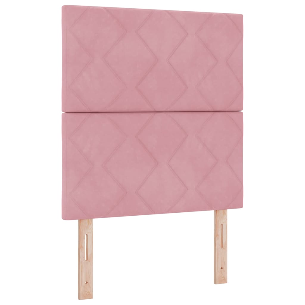 Bettgestell mit Kopfteil Rosa 80 x 200 cm Samt
