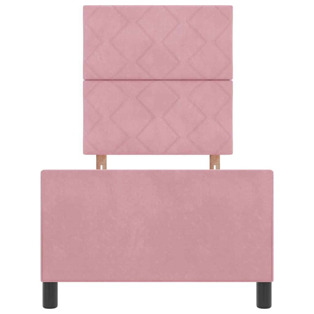 Bettgestell mit Kopfteil Rosa 80 x 200 cm Samt