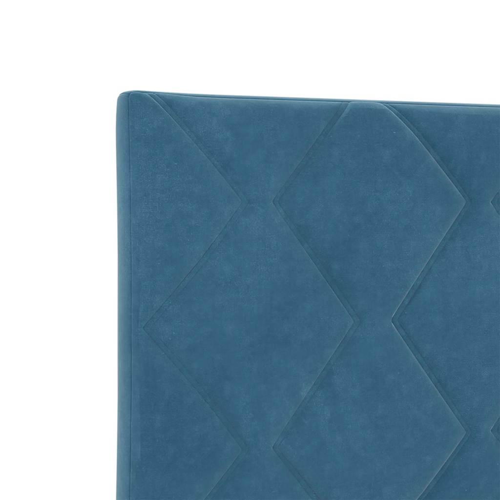 Bettgestell mit Kopfteil Dunkelblau 100 x 200 cm Samt