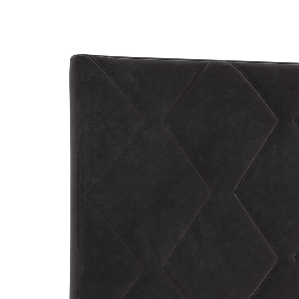 Bettgestell mit Kopfteil Schwarz 140 x 190 cm Samt