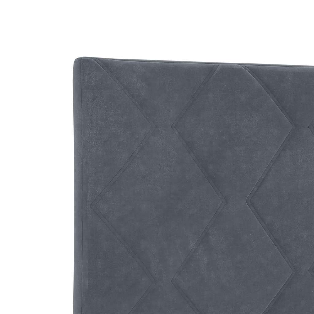 Bettgestell mit Kopfteil Dunkelgrau 200 x 200 cm Samt