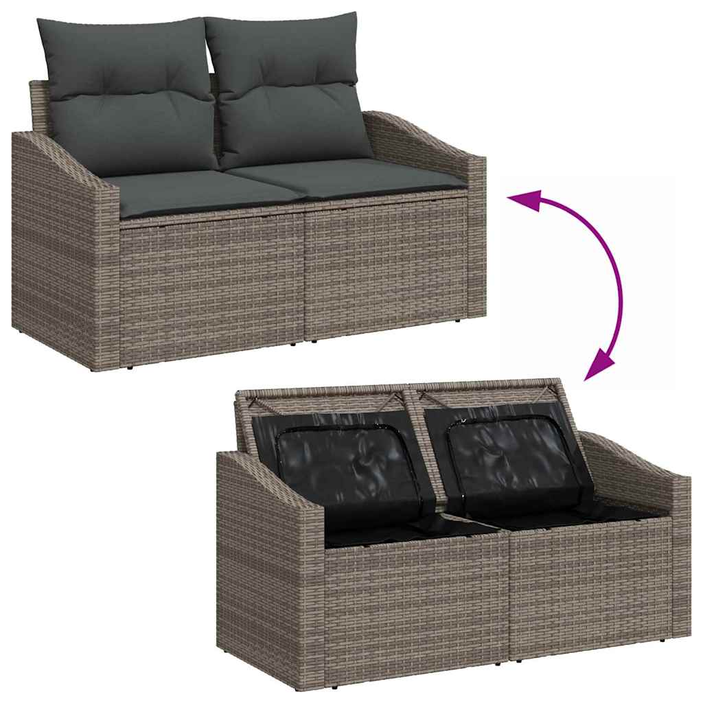 Garten-Sofa-Set 6 pcs Grau