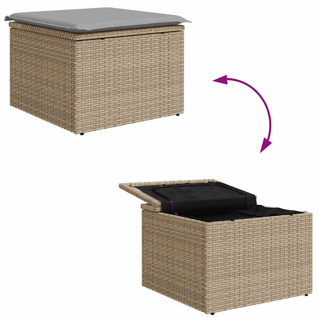Garten-Sofa-Set 6 pcs Beige und Hellgrau