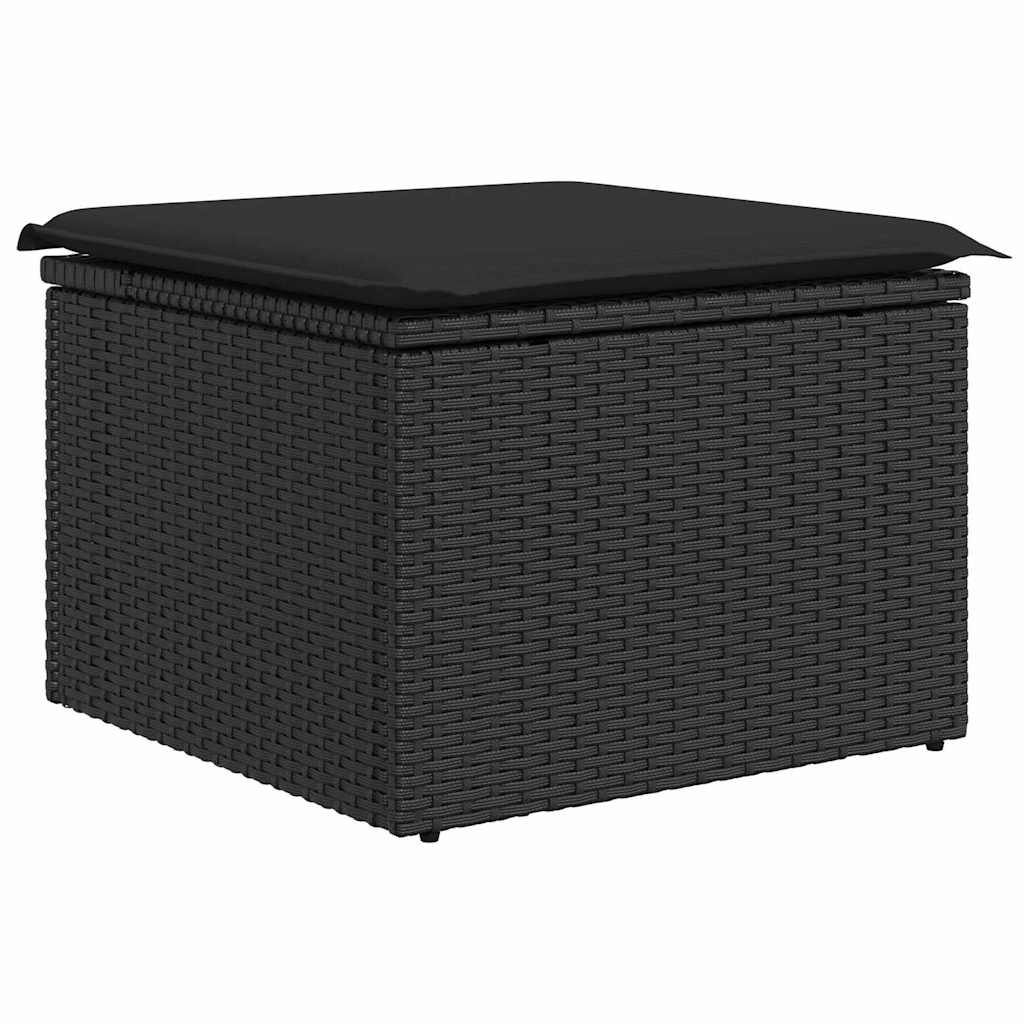 Garten-Sofa-Set 6 pcs Schwarz