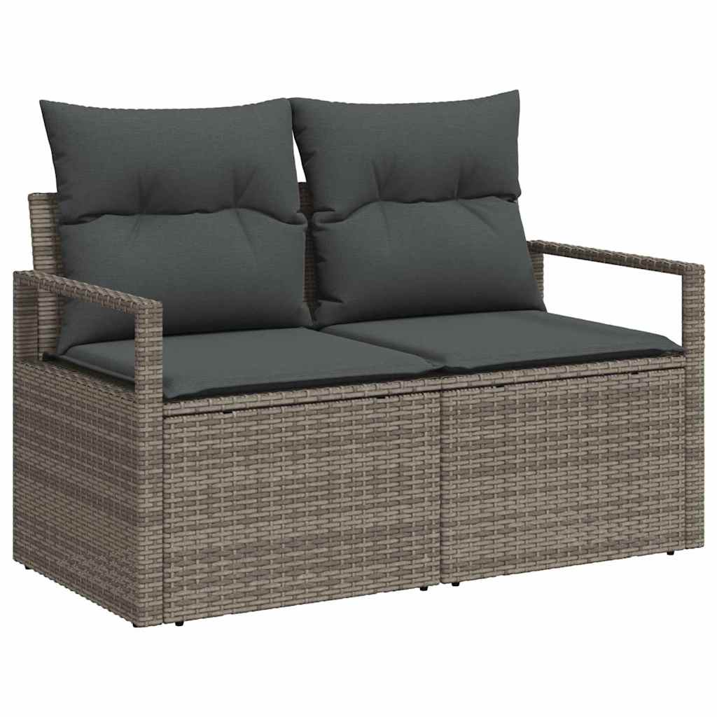 Garten-Sofa-Set 4 pcs Grau 175 x 117 x 85 cm Poly Rattan