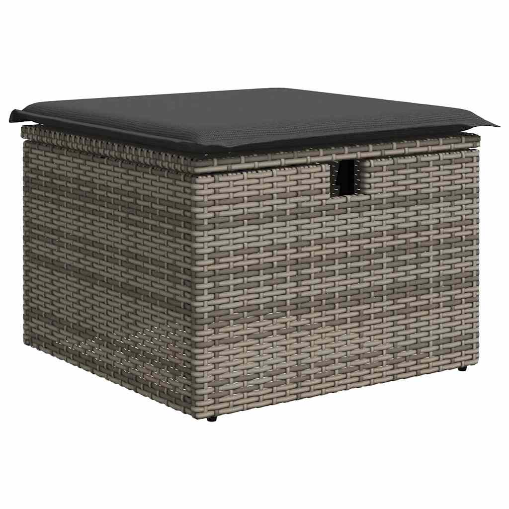 Garten-Sofa-Set 4 pcs Grau 175 x 117 x 85 cm Poly Rattan
