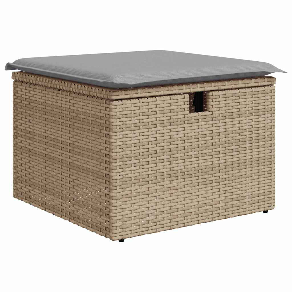 Garten-Sofa-Set 4 pcs Beige und Hellgrau 175 x 117 x 85 cm