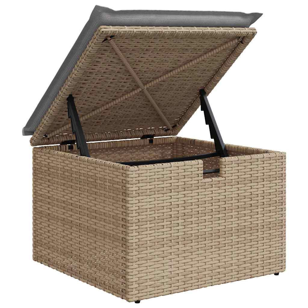 Garten-Sofa-Set 4 pcs Beige und Hellgrau 175 x 117 x 85 cm